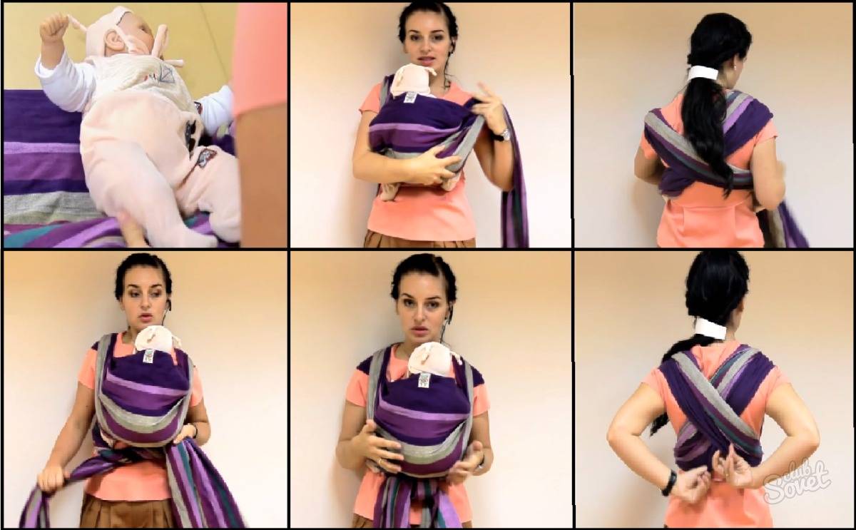 Как завязать слинг-шарф: инструкция для мам с фото и видео-советами