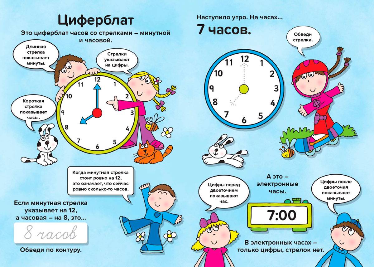 Как научить ребенка определять время по часам: упражнения и методики