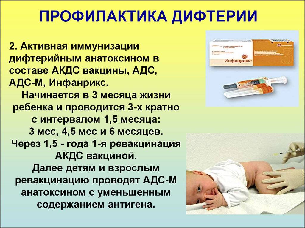 Прививка от дифтерии схема вакцинации