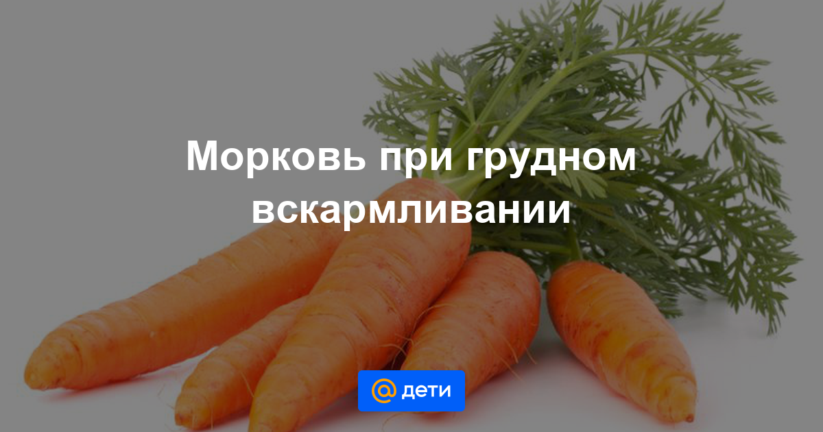 Морковь и морковный сок при грудном кормлении