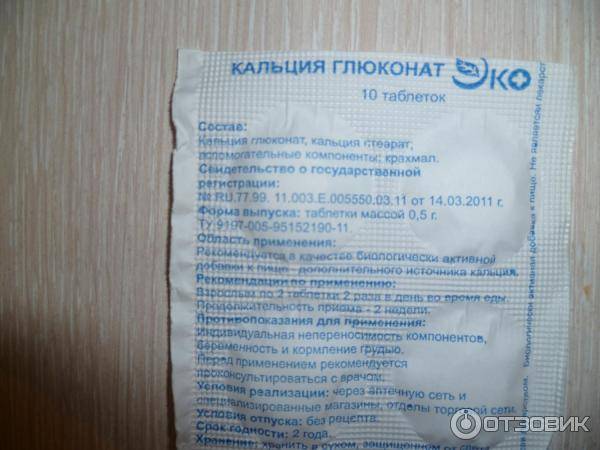 Кальция глюконат - инструкция по применению, описание, отзывы пациентов и врачей, аналоги
