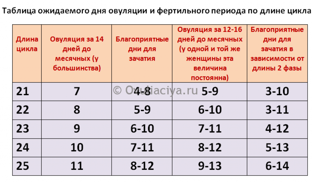 На какой день после месячных наступает овуляция