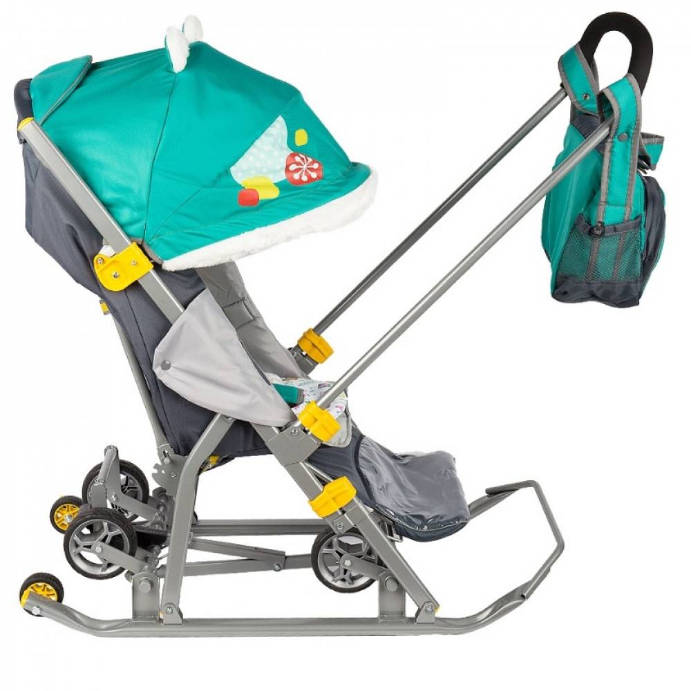 Санки-коляска для новорожденных: какими бывают и как выбрать для грудничка от 3 месяцев и старше, а также обзор моделей вездеходов с лыжами и колесами