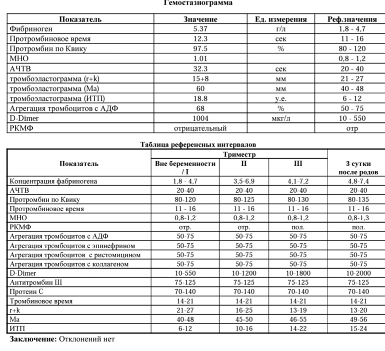 Пти крови расшифровка