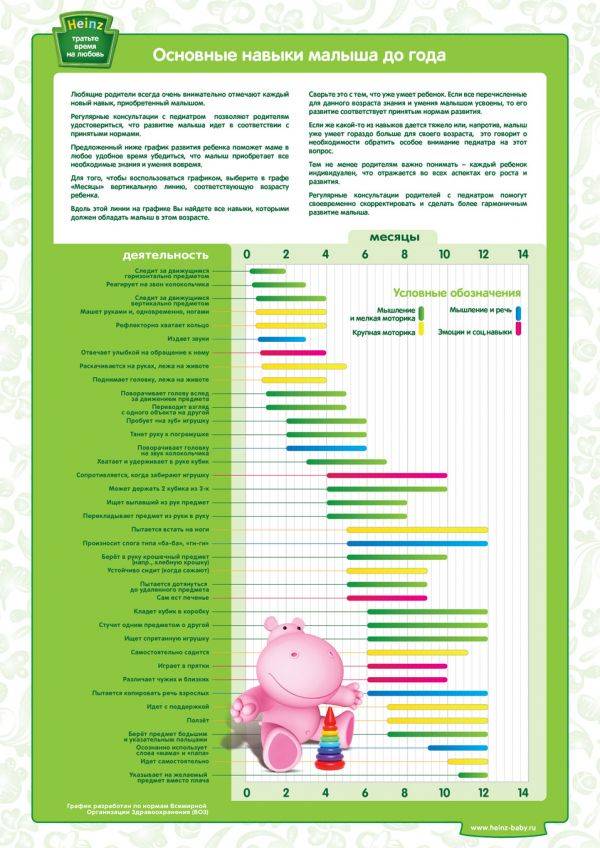 План развития ребенка 1 год