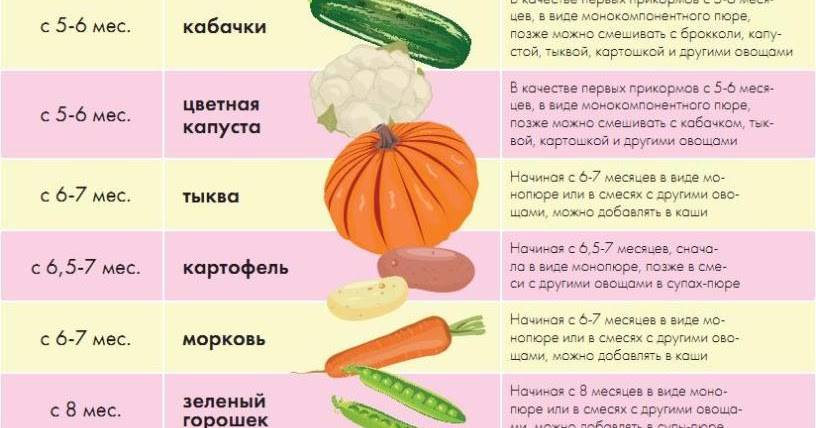 Какие овощи можно при грудном вскармливании