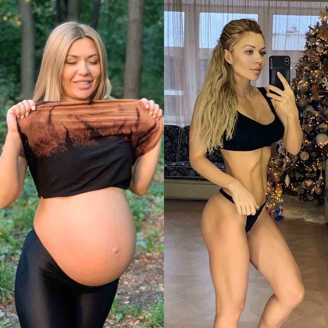 Екатерина Усманова до и после беременности