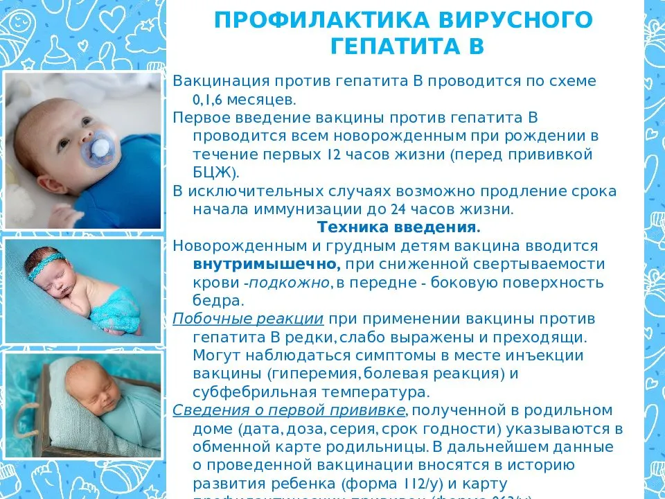 Схема вакцинации гепатита в для детей