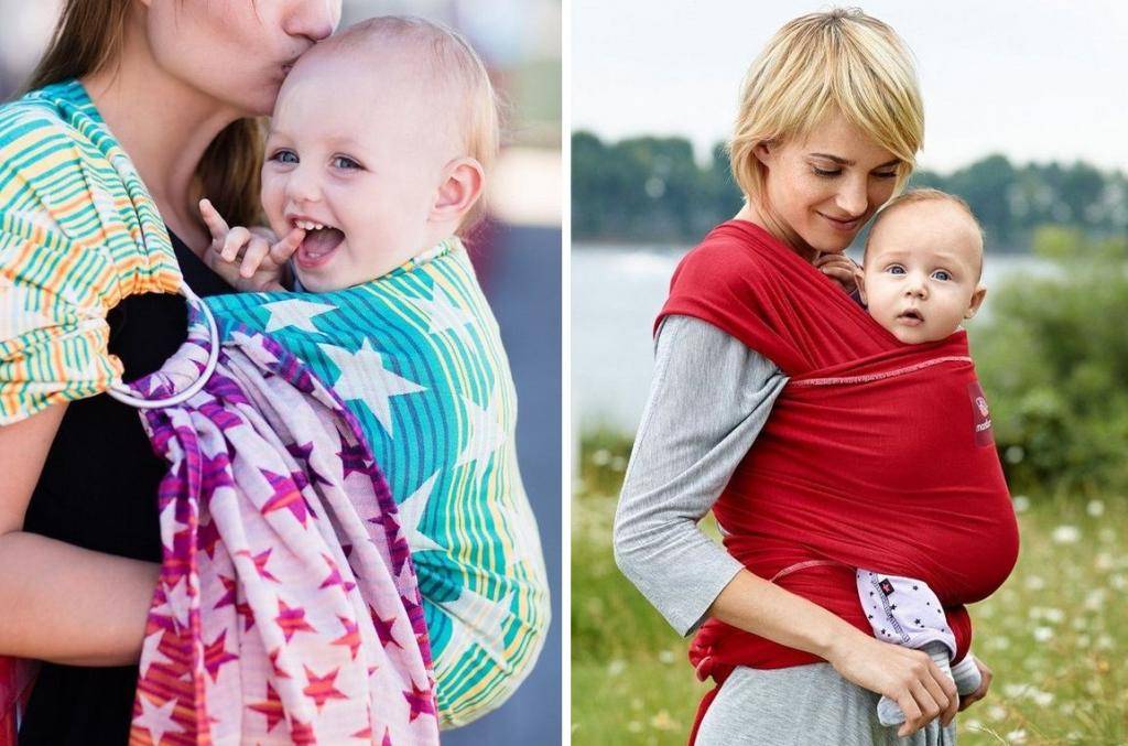 Слинг с кольцами: как правильно выбрать, завязать и носить ребенка